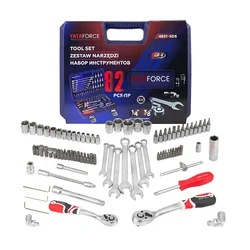 YATAFORCE 82-Pc Socket & Tool Kit – 1/4" & 3/8" Drive Ratchet Set with Case for Mechanics & DIY (YF-4821-5DS)