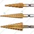 Yato 3 Pcs 1/4 inch HSS 4241 Titanium Coated Step Drill Bit Set (YT-44731)