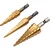 Yato 3 Pcs 1/4 inch HSS 4241 Titanium Coated Step Drill Bit Set (YT-44731)