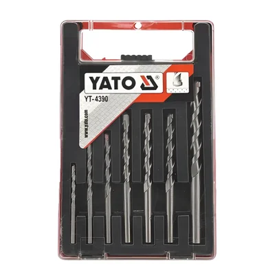 Yato 7 Pcs 4-12 mm HCS Cylindrical Masonry Drill Bit Set (YT-4390)
