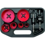 Yato 9 Pcs 22-73mm Sizes Electrician's Hole Saw Kit With 40mm Cutting Depth (YT-3380)