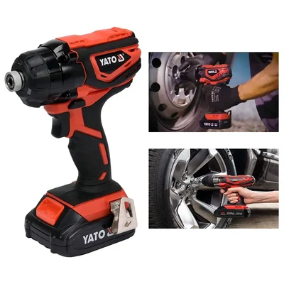 YATO 6.3mm 18 V Li-Ion Cordless Impact Screwdriver, 3000 RPM (YT-82800)