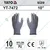 Yato (YT-7472) 5 Pair Safety Gloves - Grey Polyurethane, Nylon Liner, Cut Resistant for Industrial Work