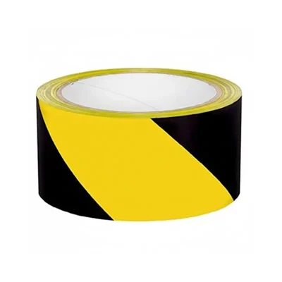 Premium Black and Yellow Zebra Safety Caution Tape High Visibility PVC Floor Marking Vinyl Adhesive Roll