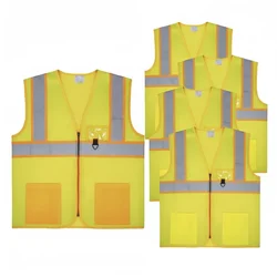 Payuh Executive Pro 120 GSM 2" Safety Jacket with Zipper - Yellow(Pack-1 Pcs)