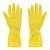 Yellow Rubber Cleaning Gloves Reusable Chemical Resistant For Household & Industrial Use(Pack-1 pair)