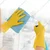 Yellow Rubber Cleaning Gloves Reusable Chemical Resistant For Household & Industrial Use(Pack-1 pair)