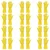 Yellow Rubber Cleaning Gloves Pack of 12, Reusable Chemical Resistant For Household & Industrial Use