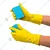 Yellow Rubber Cleaning Gloves Pack of 12, Reusable Chemical Resistant For Household & Industrial Use