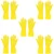 Conclood Pack of 5 Pairs Yellow Wet and Dry Rubber Safety Hand gloves for Multipurpose Household Uses