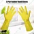 Conclood Pack of 5 Pairs Yellow Wet and Dry Rubber Safety Hand gloves for Multipurpose Household Uses