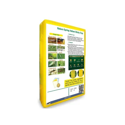 NSBCS Yellow Sticky Trap 100 Pcs | Glue IPM Insect Attractant | Dual-Sided Weatherproof Flying Pest Control