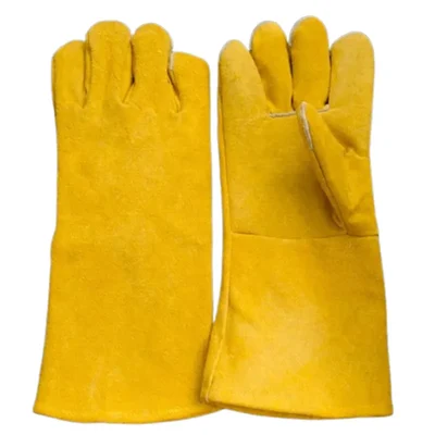 Premium Quality Yellow Leather Safety Welding Hand Gloves