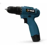 Yorker 12V 10mm 22Nm 1400RPM Cordless Drill Blue/Black for Wood Steel YK-DR12V