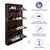 Yoz Tech 4 Door Wall Mounted Foldable Metal Shoe Rack for 12 Pair