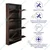 Yoz Tech 4 Door Wall Mounted Foldable Metal Shoe Rack for 12 Pair