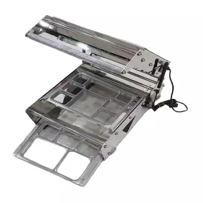 Heavy Duty 8 Portion 220V Manual Meal Tray Sealing Machine for 8 Compartment