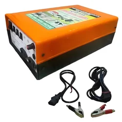 10 KV Solar Zatka Machine for 40 Acre Area with Cables, Battery Connector and Internal Siren