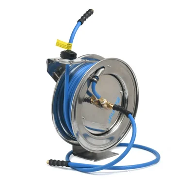 Zephyr 6mm x 15m Auto-Retractable Stainless Steel Air Hose Reel (ZAR0615SS)