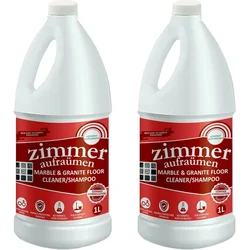 Zimmer Aufraumen (1 Liter x 2 Pcs) German Formulation Marble & Granite Floor Cleaner/Shampoo