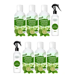 6 Pcs of Zimmer Aufraumen (50ml x 6pcs) Lemon Bergamot Room Freshener Concentrated With 2 Spray Bottle (Makes 6 Liters)