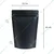 50 Pcs, 850gm Matt Black Stand Up Ziplock Reusable Polyester Storage Pouch for Food & Snacks