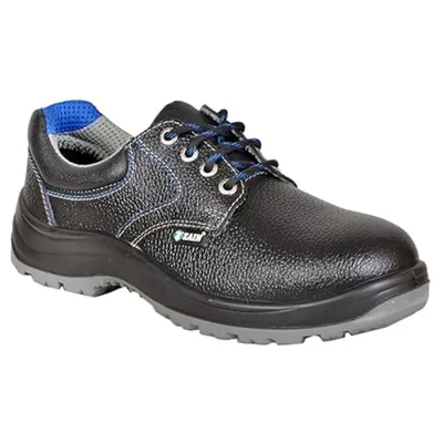 Zain Safety ZM-16 Double Density PU Sole Steel Toe Leather Safety Shoes for Industrial Work (Size-6)