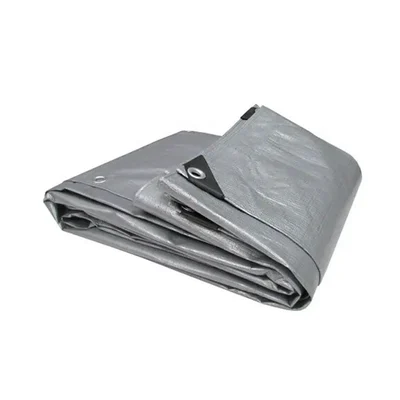 ZN Global 550 GSM 36 feet x 30 feet Nylon Fabric, PVC Coated, UV Protected, Waterproof Tarpaulin Sheet(Color-Grey)