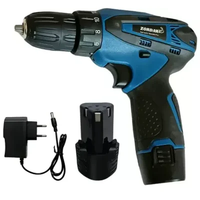 Zordar 10 mm 12V Cordless Drill Machine With Battery & Charger, 1650 RPM