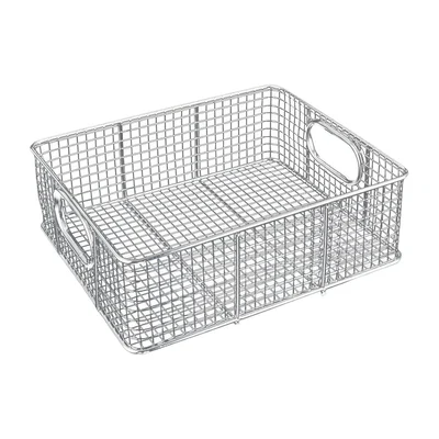 13.875x10.875x4 Inch Mesh Seesaw Basket, Stainless Steel Body for Catering Buffets and Fried Snacks