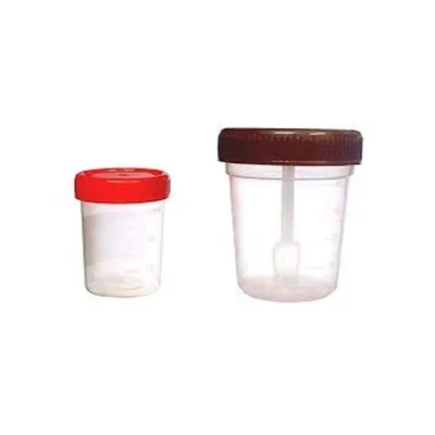 Elecopto 25ml Pack of 100 Chemical Laboratory Stool Container with Spatula Reusable Round Transparent Screw Cap