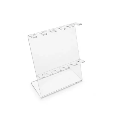 Elecopto 5 Pipettes Capacity Chemical Laboratory Micro Pipette Stand Transparent Polypropylene
