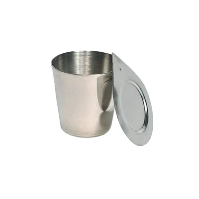 Elecopto 50ML 99.9% Purity 100-1000 Deg C Heat Resistant Chemical Laboratory Glossy Nickel Crucible With Lid