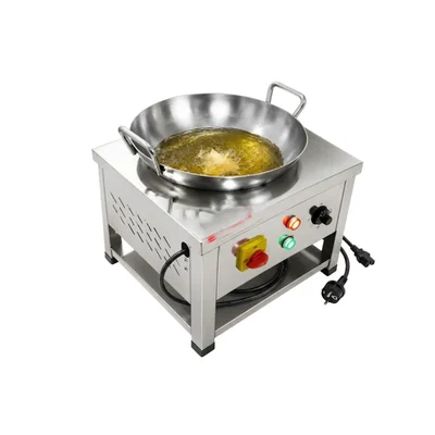 20 inch Electric Kadai with Undershelf, Power 3kW, Heavy Duty Commercial Deep Frying & Cooking Station