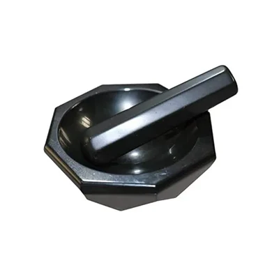 Elecopto 4 Inch Agate Laboratory Circular Base Grey/Black/Multi Waxy Luster Translucent Pestle & Mortar
