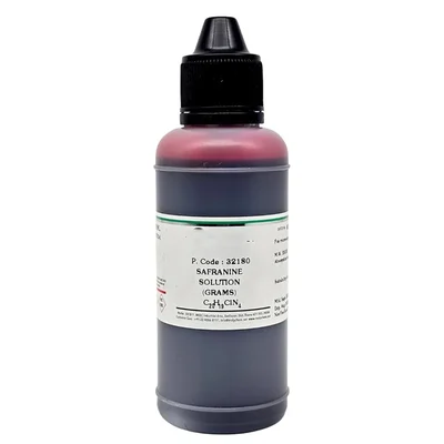 Premium Quality 125ml Pack of 8 Safranine Stain Solution Laboratory Grade Microscopy Stain