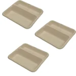 Chuk 70:30 Biodegradable Delivery Container 1000pcs, Sugarcane Bagasse Takeout Box for Parties Family Events