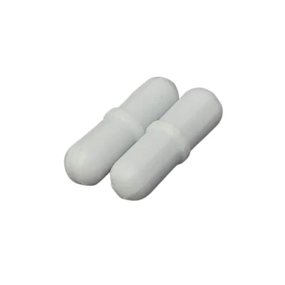 ELECOPTO 8x3mm Polytetrafluoroethylene Liquid Mixing Cylindrical Shape White Style PTFE Magnetic Stirrer Teflon Beed
