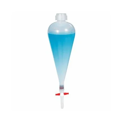 ELECOPTO 250 ml Liquid Liquid Extraction Translucent Plastic Body Screw Cap Stopcock Separatory Funnel