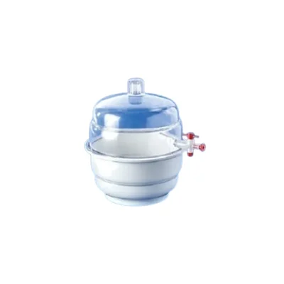 ELECOPTO 250 mm Polypropylene Polycarbonate Transparent Dome Design High Vacuum Capacity Autoclavable Vacuum Desiccator