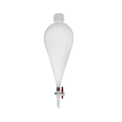 ELECOPTO 100 ml pack of 2 Chemical Laboratory White Polypropylene Separatory Funnel