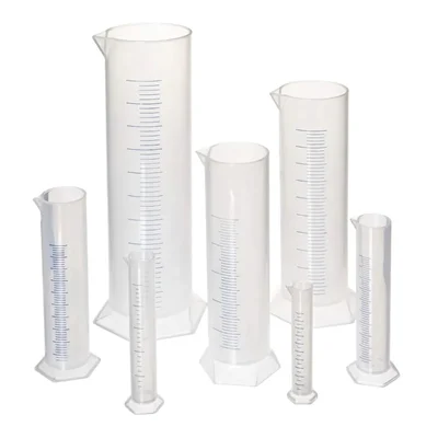 ELECOPTO 500 ml Polypropylene Cylindrical Shape Reusable Chemical Laboratory Petrol Pumps Measuring Cylinder