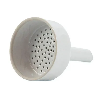ELECOPTO 250 Milliliters 4 Inch Thick Stem Reduced Pressure Vacuum Laboratory Glass Porcelain Filtration Buchner Funnel