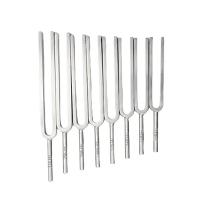 Elecopto 256-512Hz Stainless Steel Tuning Fork Set of 8