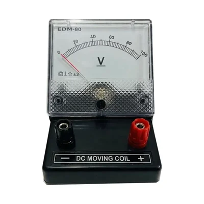 ELECOPTO DC 0-100 V Tabletop Meter Desk Stand Analog Voltmeter Primary Use Educational Labs Clear Cover