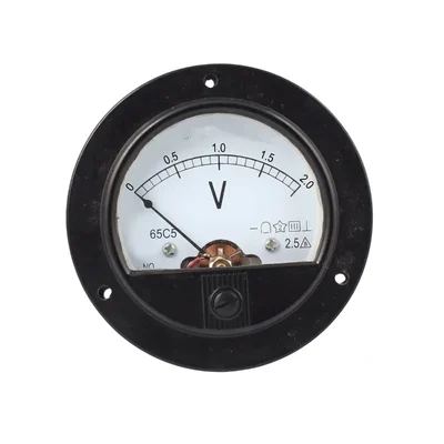 Elecopto 0-2volt Round Voltmeter Primary Use Potential Difference Measurement Round Shape