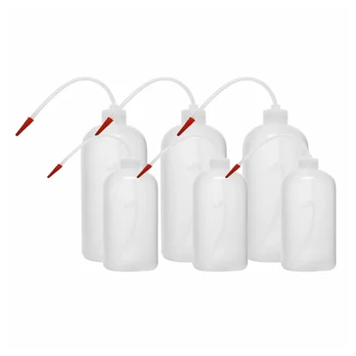 VVS 1000ml & 500ml Polypropylene Wash Bottle Flexible Delivery Tube Leak-Proof Lid