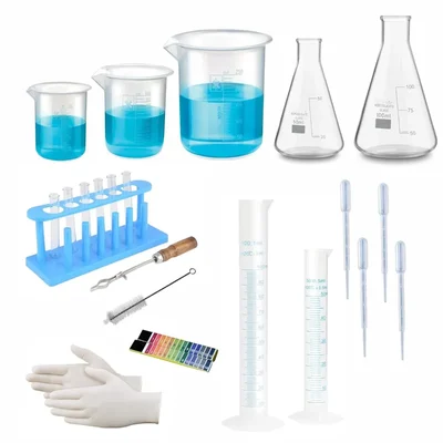 VVS 23 Pieces Chemistry Lab Experimental Kit Heat & Chemical Resistant