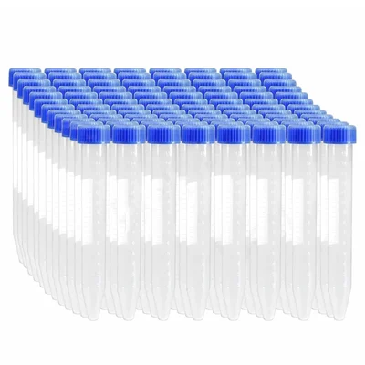 Vvs 15ml 120mmx15mm 100 Centrifuge Tube Conical Bottom Screw Caps Polypropylene