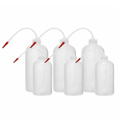 Vvs 1000ml 3 500ml 3 Polypropylene Wash Bottle Flexible Delivery Tube Screw Cap